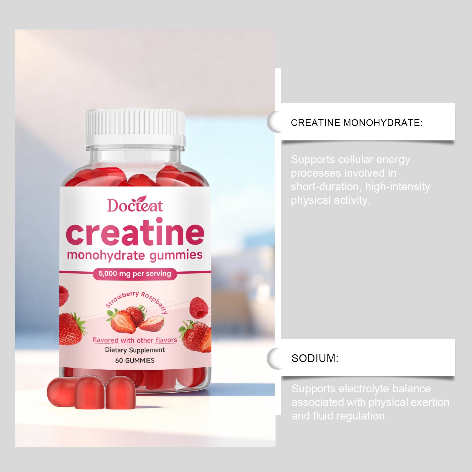 Creatine Energy Gummies – Boost Strength, Stamina & Recovery