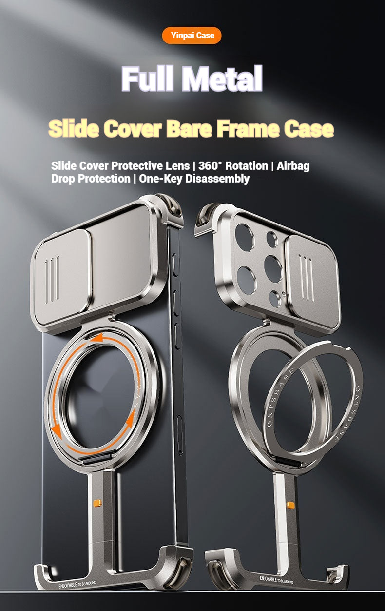 Magnetic Bezel-Free 360° Rotating Bracket Phone Case