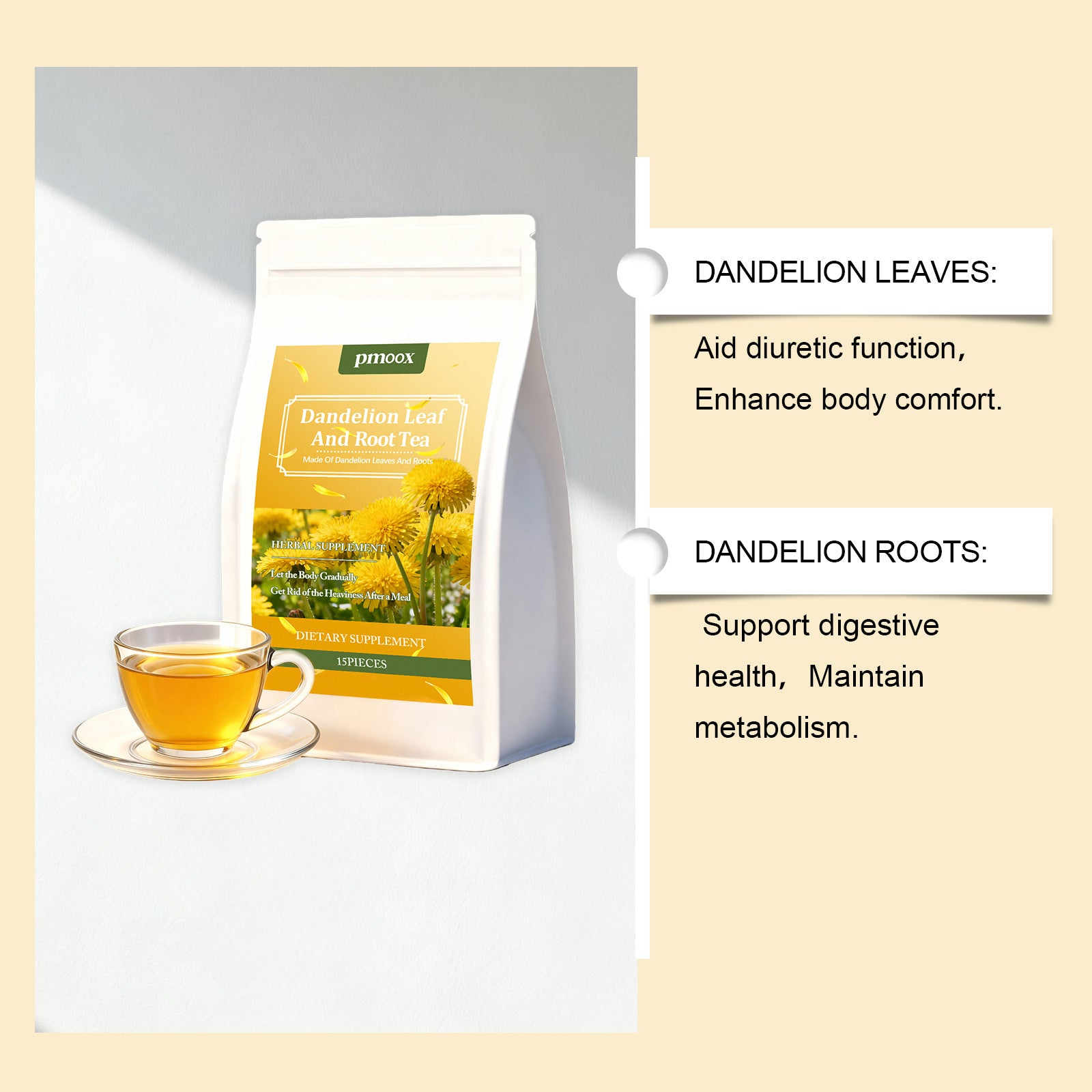 Dandelion Leaf & Root Nourishing Tea –Detox & Digestive Wellness Blend (60g)