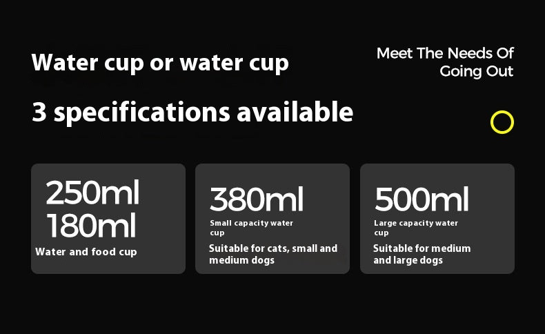 2-in-1 Portable Dog Water Bottle & Food Container