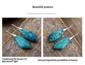 Light Luxury Teardrop Phoenix Stone Earrings