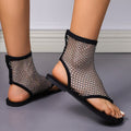 Women’s Rhinestone Mesh Thong Sandals