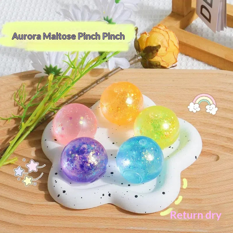 Golden Powder Maltose Ball – Soft Stress‑Relief Squeeze Toy for Relaxation & Sensory Play