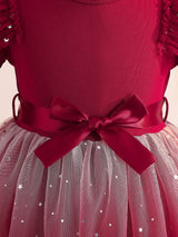 Girls’ Gradient Multicolor Tulle Dress