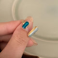 French Vintage Enamel Ring – Retro Golden Adjustable Open Ring, Elegant Daily Jewelry