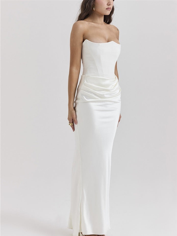 Slim Tube Top Long Dress