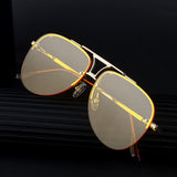 Men’s Metal Half-Frame Sunglasses
