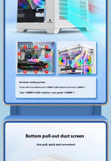 Panoramic Glass 360° Water‑Cooled Desktop Computer Host