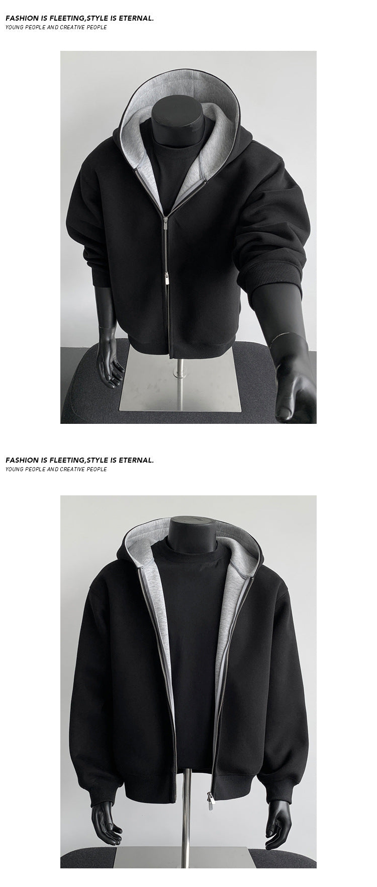 Casual Cropped Cardigan Hoodie – Stylish Comfort for All Seasons