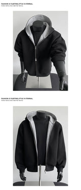 Casual Cropped Cardigan Hoodie – Stylish Comfort for All Seasons