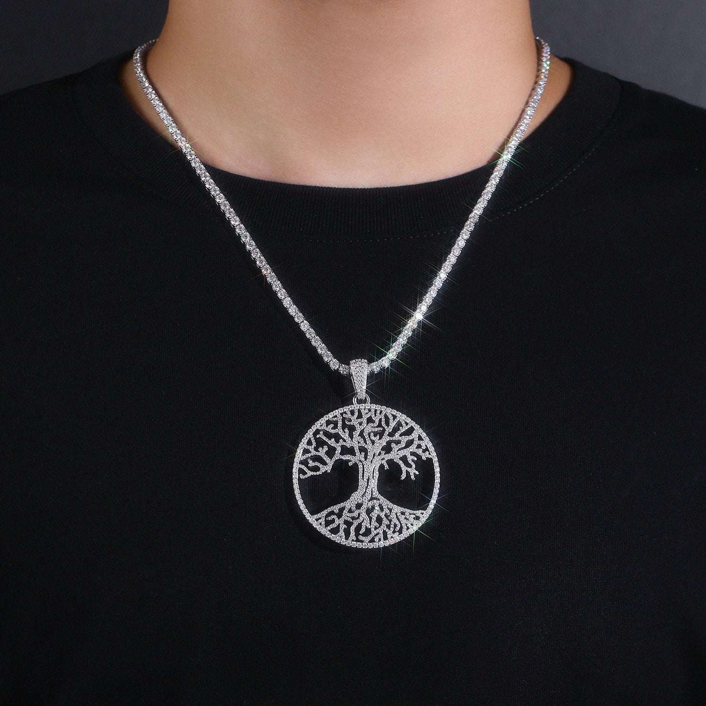 Luxury Moissanite Necklace – Plated Pendant, Sophisticated Light Luxury Jewelry