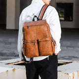 Men’s Vintage Canvas Laptop Backpack – Retro‑Style Computer Bag with Large Capacity & Durable Design
