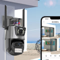 6‑Million‑Pixel Wireless PTZ Camera – Dual‑Lens Ball Machine with Night Vision & Smart Tracking