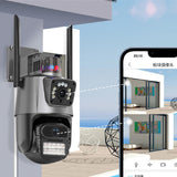 6‑Million‑Pixel Wireless PTZ Camera – Dual‑Lens Ball Machine with Night Vision & Smart Tracking