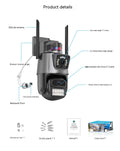 6‑Million‑Pixel Wireless PTZ Camera – Dual‑Lens Ball Machine with Night Vision & Smart Tracking