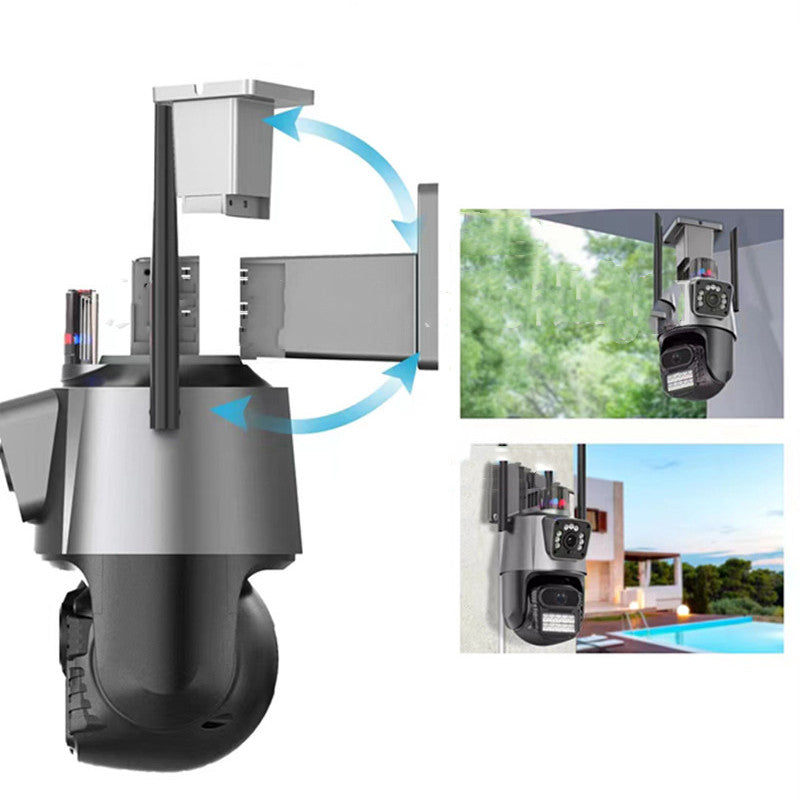 6‑Million‑Pixel Wireless PTZ Camera – Dual‑Lens Ball Machine with Night Vision & Smart Tracking