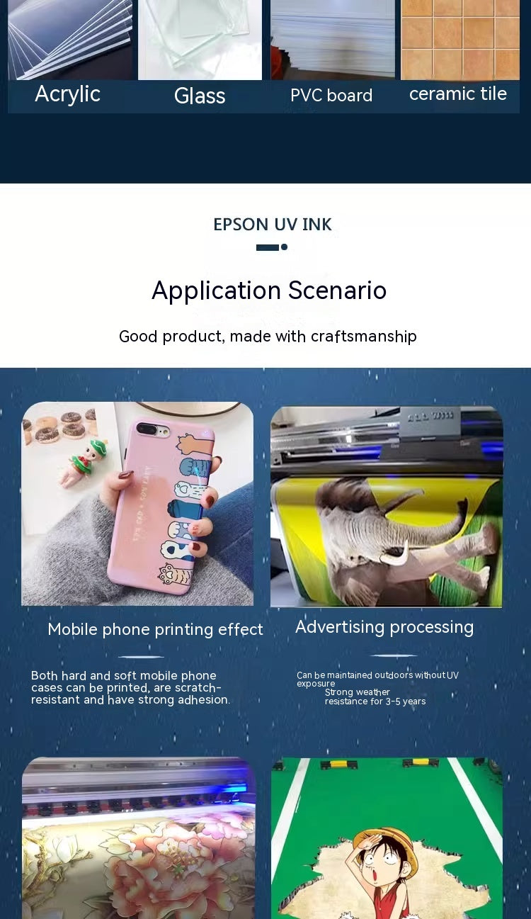 UV Ink for Coil & Flatbed UV Printers – Compatible with Epson XP600, 5th/7th Gen, TX800