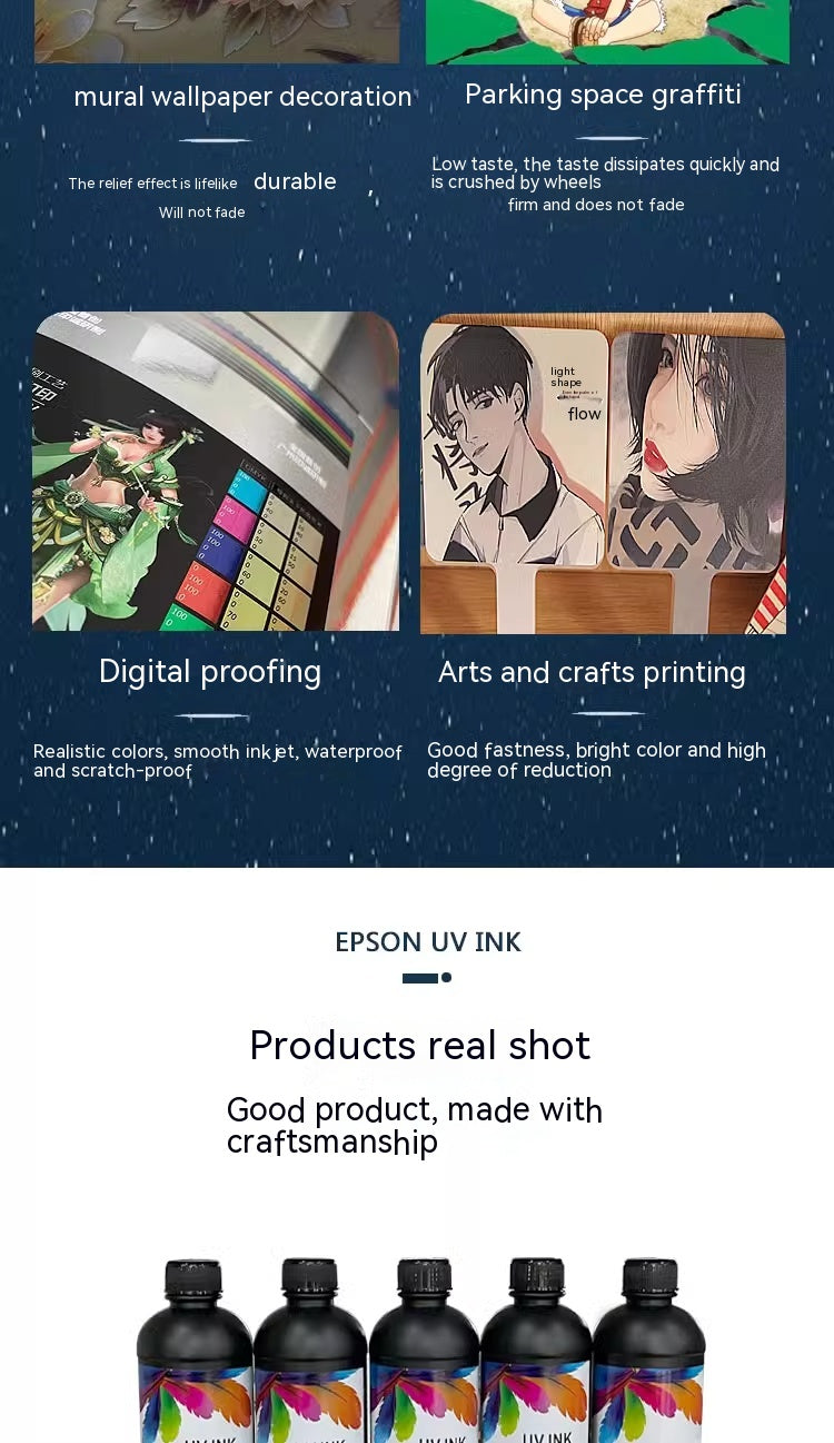 UV Ink for Coil & Flatbed UV Printers – Compatible with Epson XP600, 5th/7th Gen, TX800