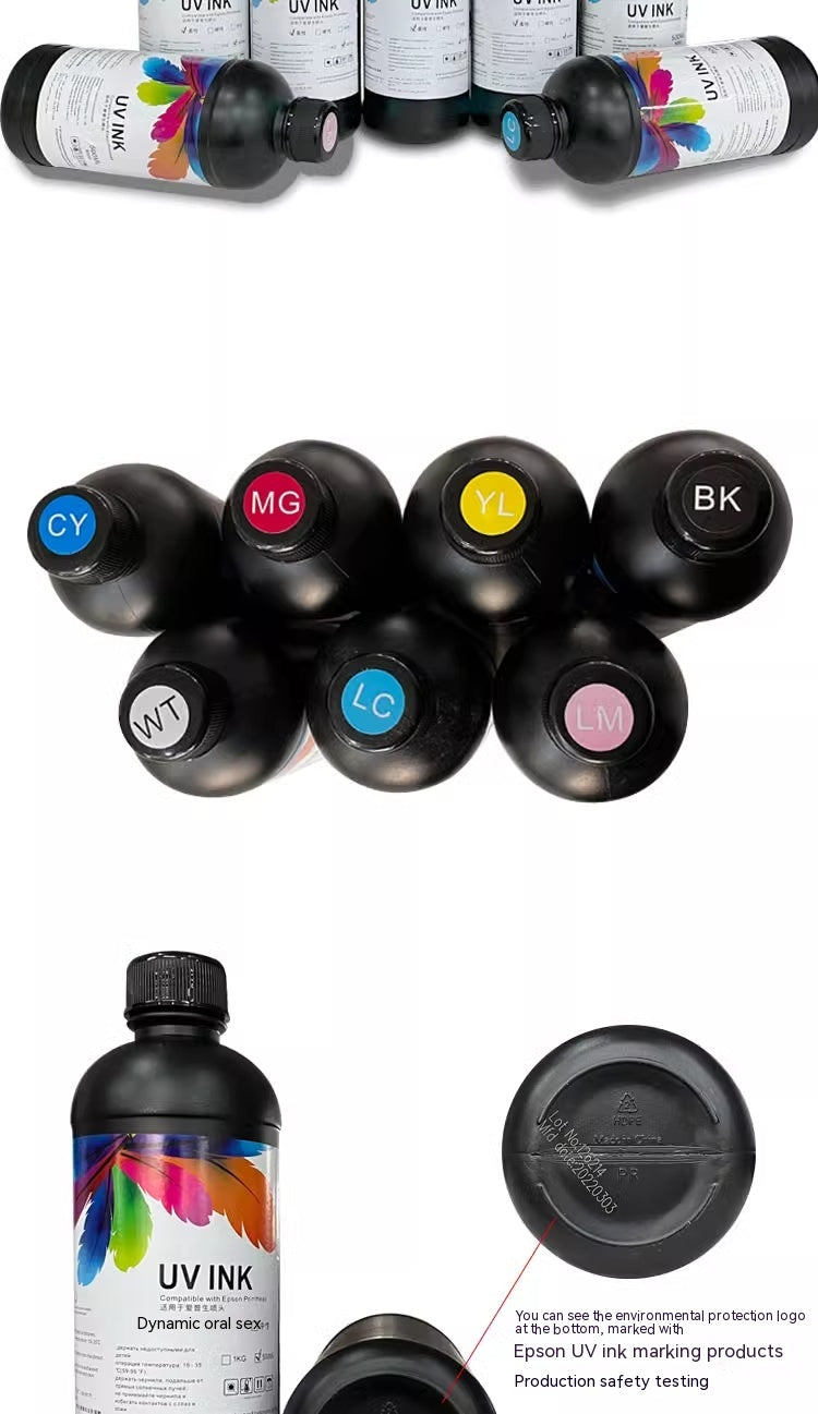 UV Ink for Coil & Flatbed UV Printers – Compatible with Epson XP600, 5th/7th Gen, TX800