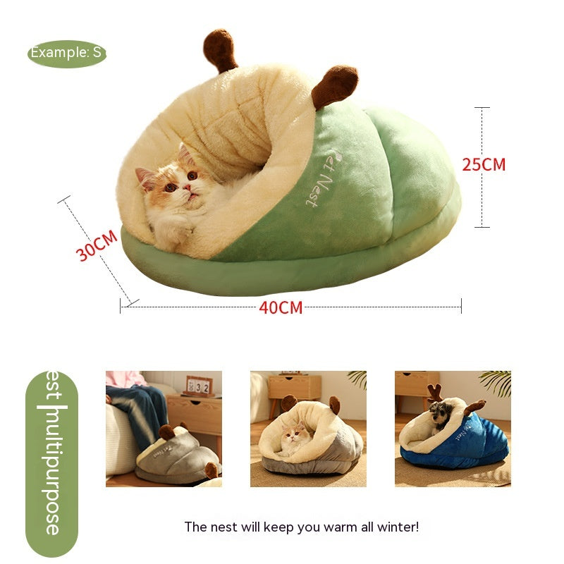 Winter Plush Pet Bed