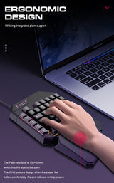 Single‑Hand Gaming Keyboard & Mouse Set