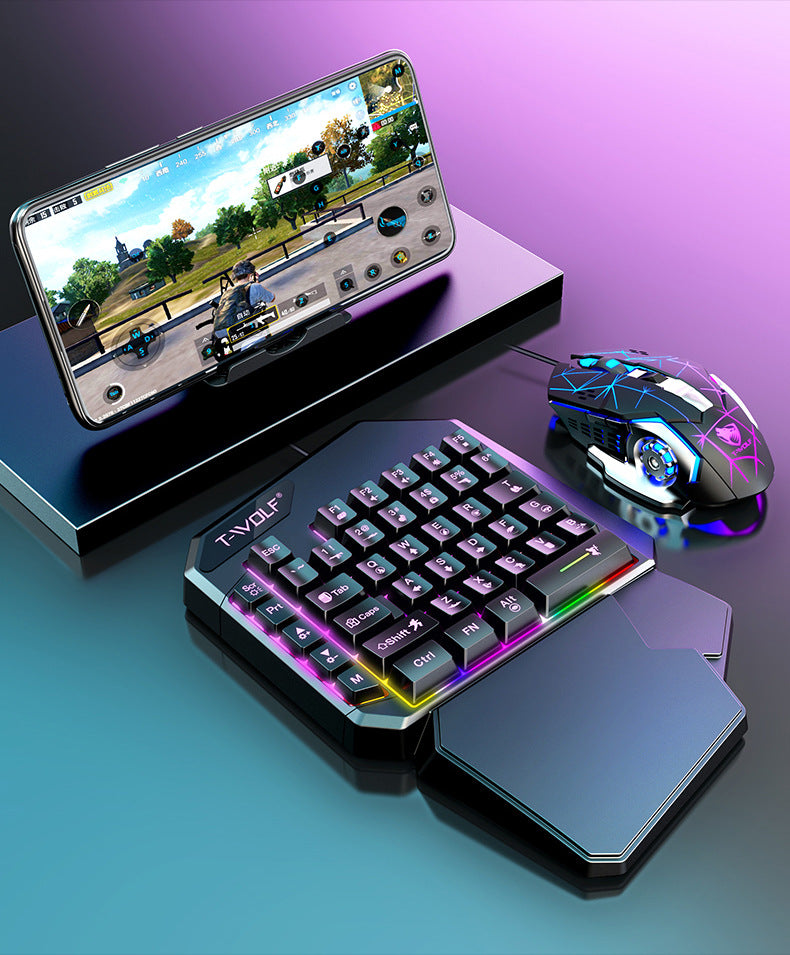 Single‑Hand Gaming Keyboard & Mouse Set
