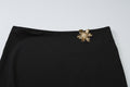 Slim Oblique Shoulder Skirt Suit