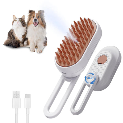 3-in-1 Cat & Dog Steam Brush