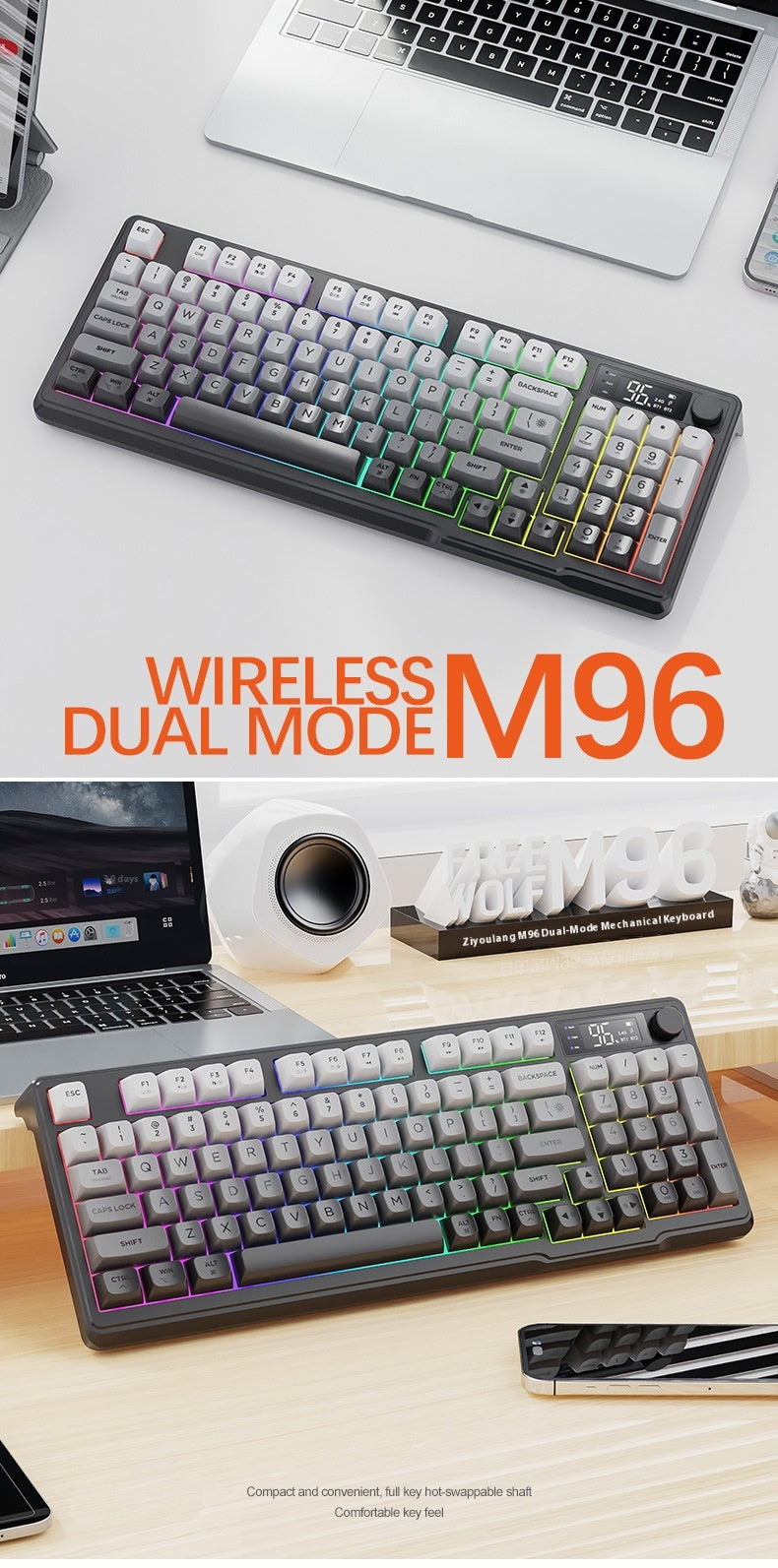 Wireless Bluetooth Dual-Mode Keyboard