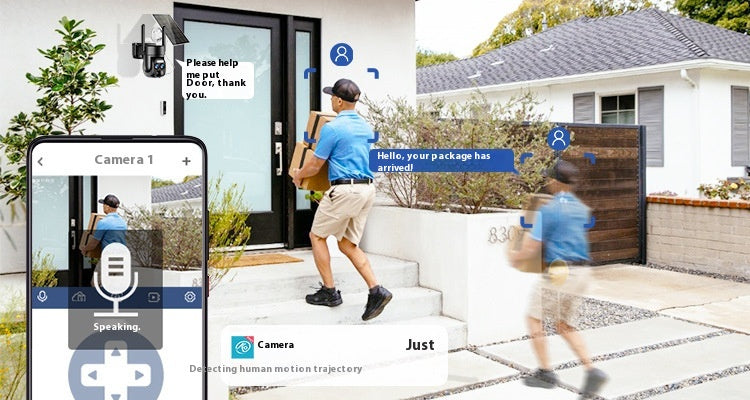 Solar-Powered 8X Zoom Surveillance Camera