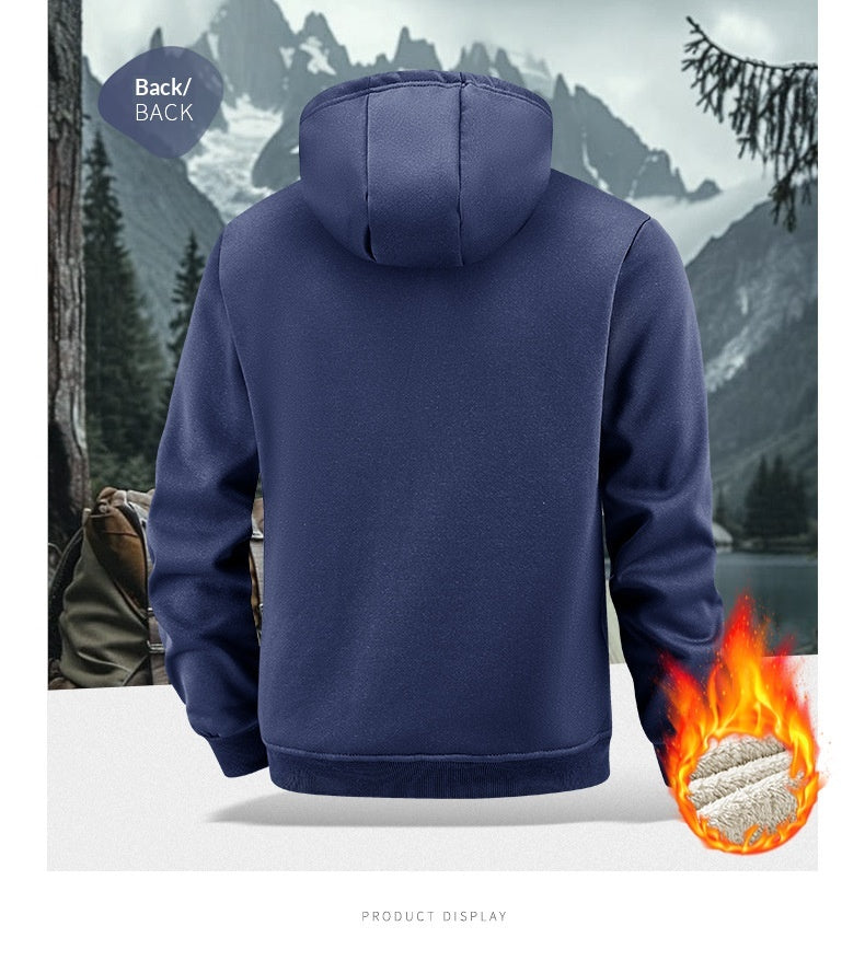 Men’s Thickened Winter Outdoor Lambswool Jacket – Extra Warm & Durable