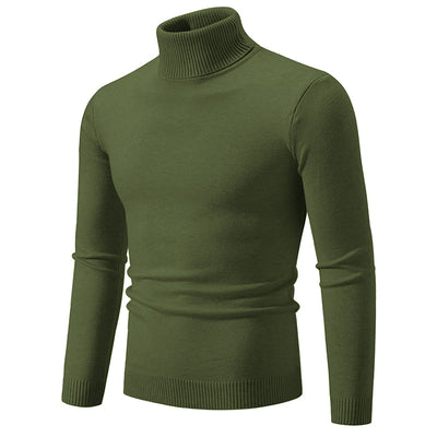 Men’s Slim-Fit Turtleneck Sweater – Plus Sizes Knitted Base Layer