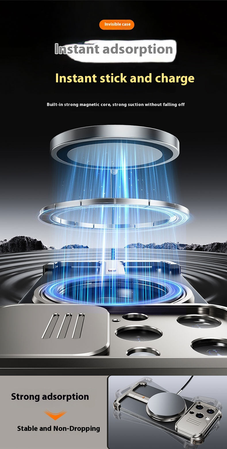 Magnetic Bezel-Free 360° Rotating Bracket Phone Case