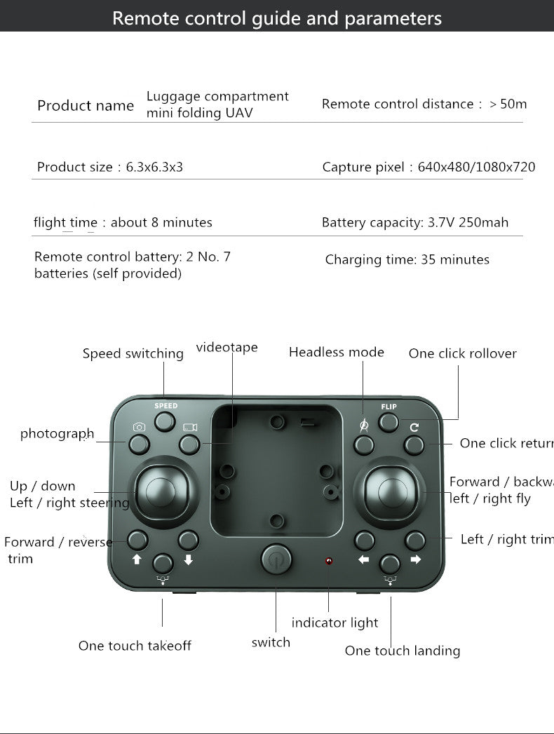 Folding Mini UAV Drone
