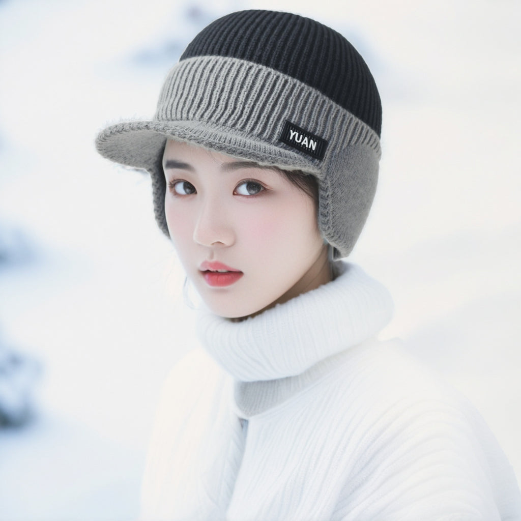 Men’s Fleece-Lined Thickened Warm Knitted Hat – Winter Comfort