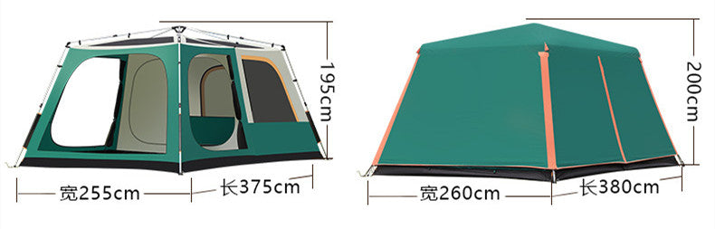 Outdoor Fully Automatic Aluminum Pole Camping Tent