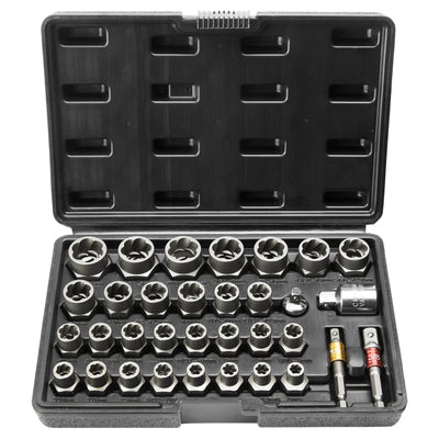 Vector Torque Grip Pro | 29-Piece Industrial Cr-Mo Bolt & Nut Extractor Matrix