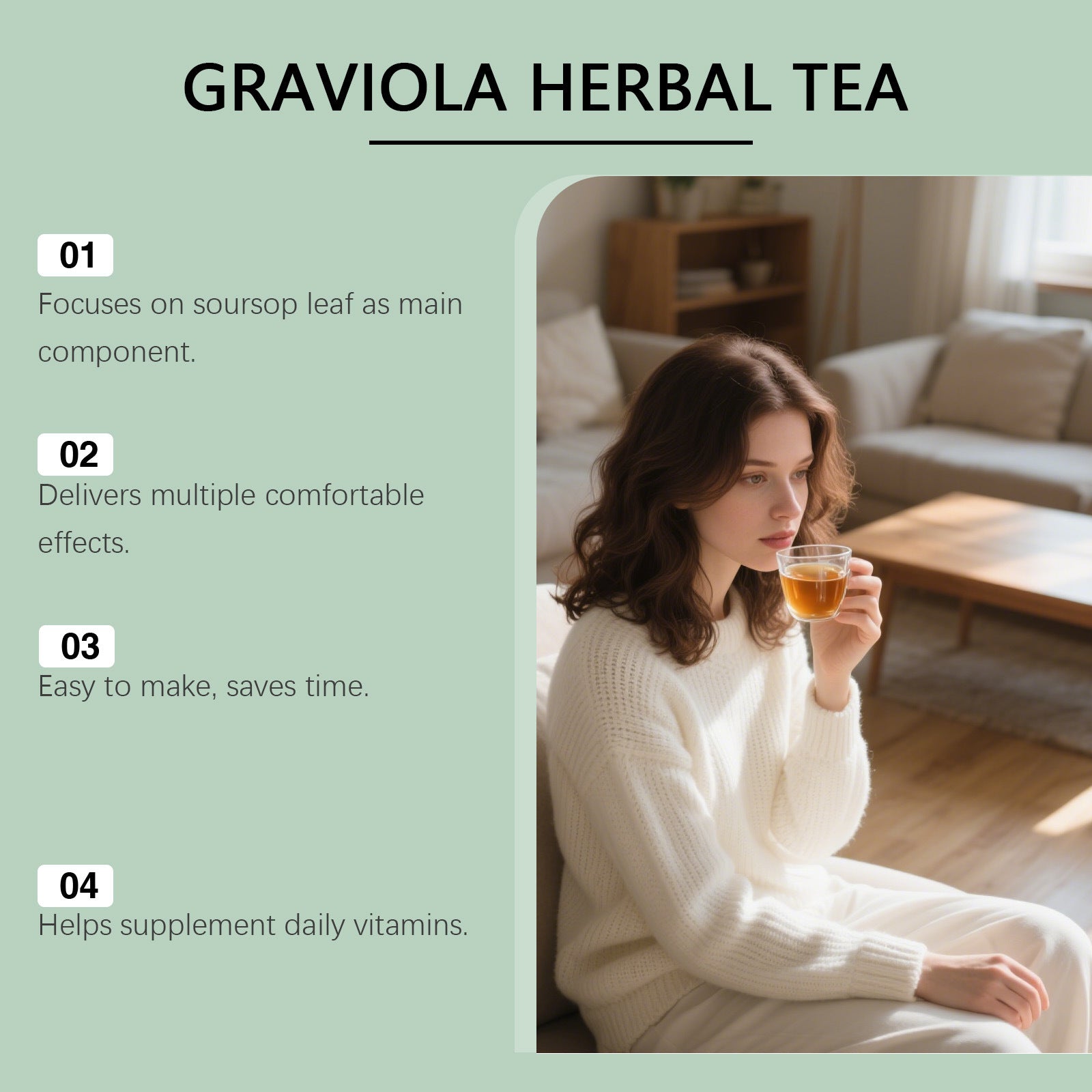 Qingrun Prickly Fruit & Lychee Leaf Tea – Exotic Wellness Blend (60g)