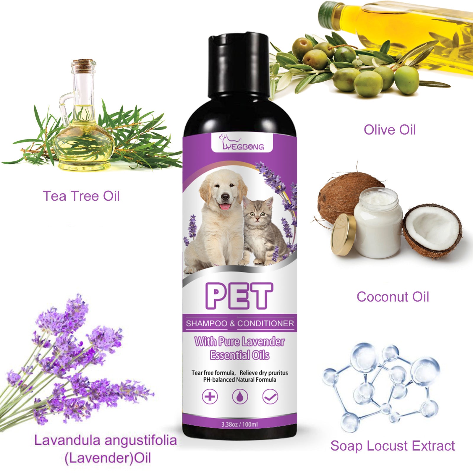 Pet Shampoo – Anti-Itch, Hair Softening & Anti-Knot Formula