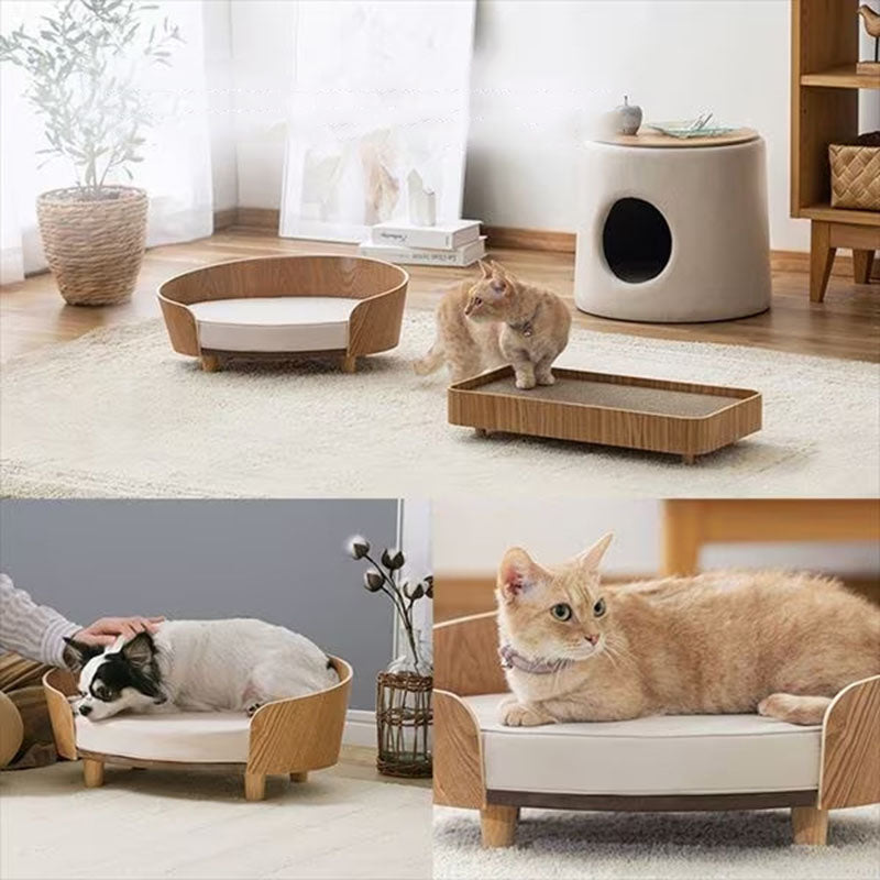 Wooden Cat Nest & Dog Bed