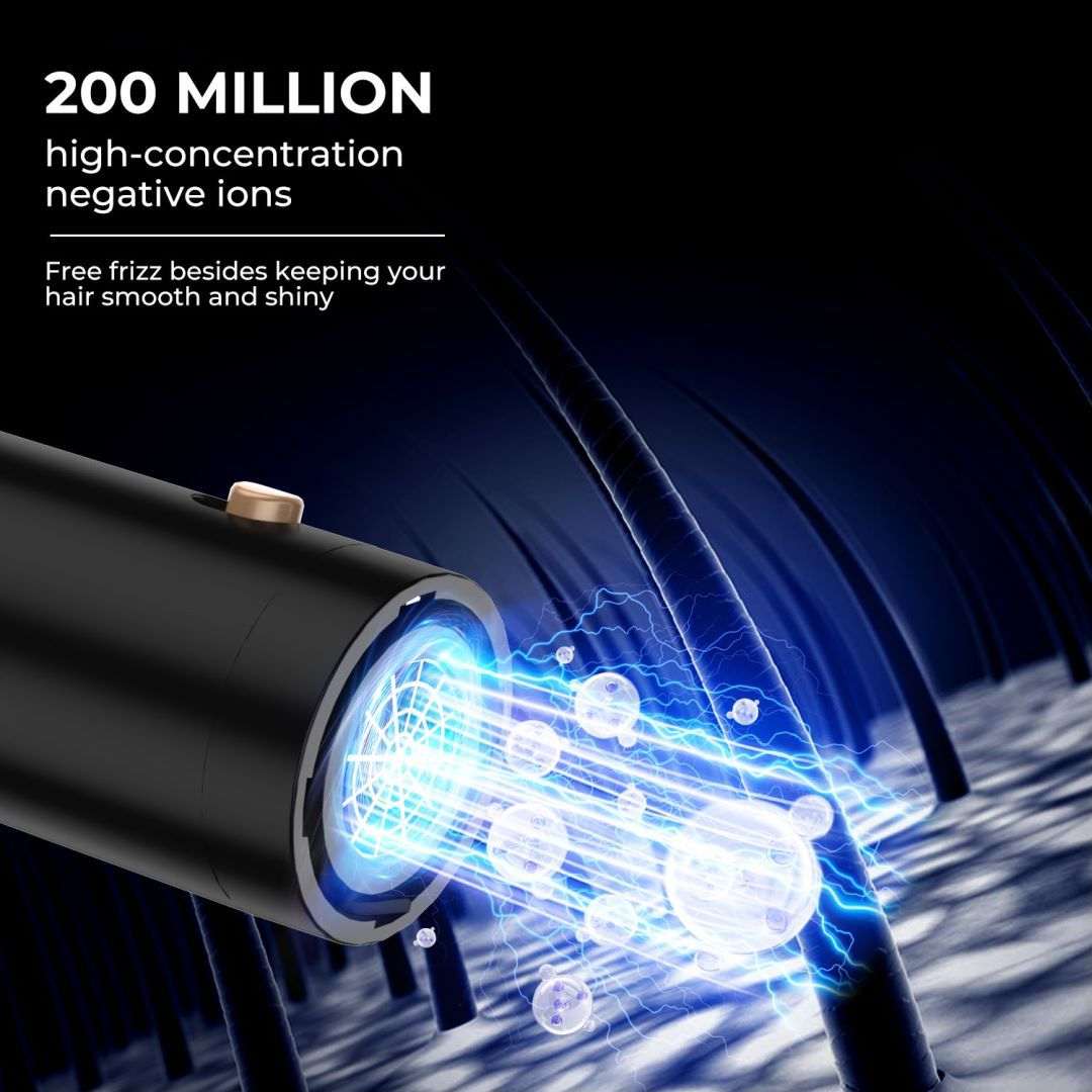 Automatic Hair Suction 6‑in‑1 Folding Hair Dryer