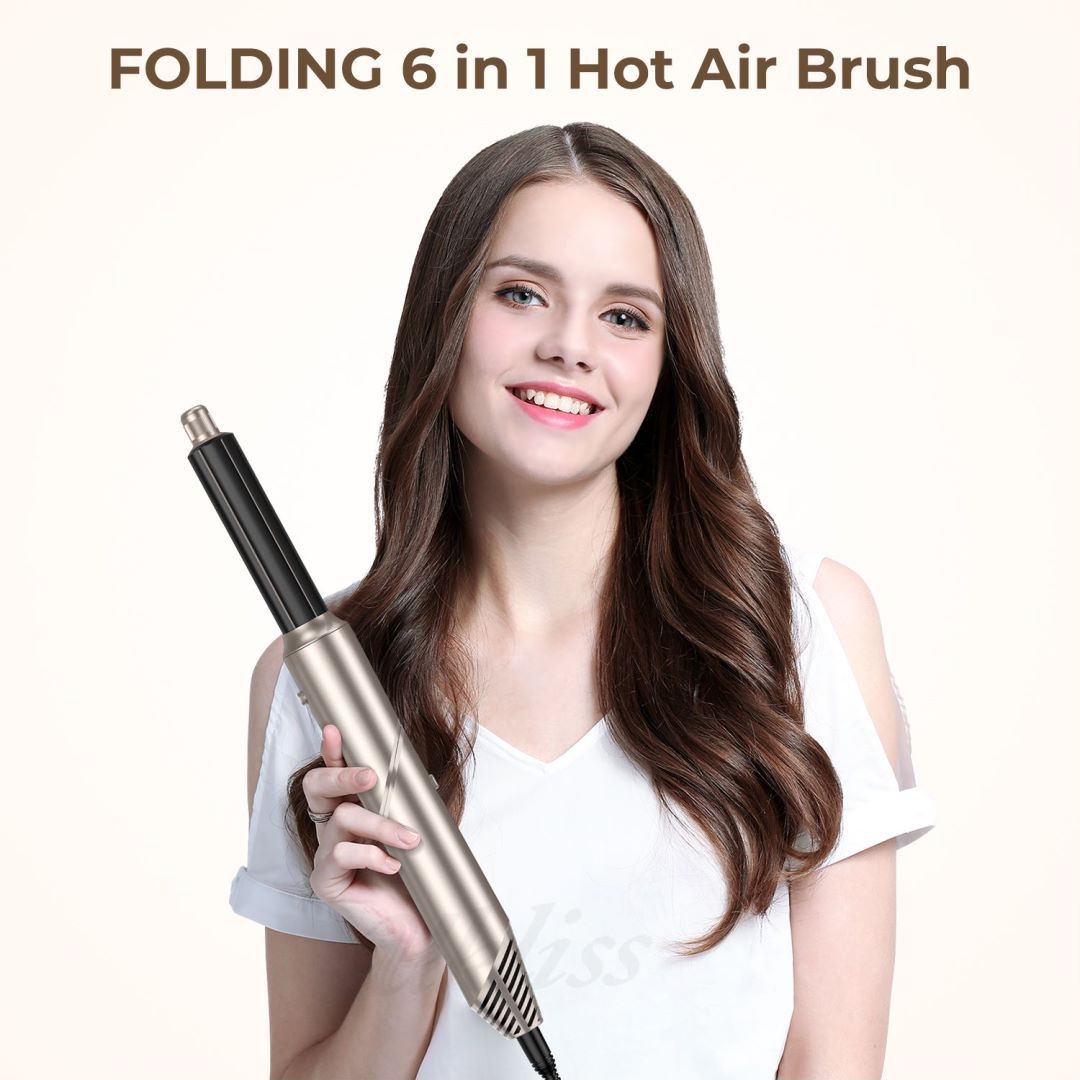 Automatic Hair Suction 6‑in‑1 Folding Hair Dryer
