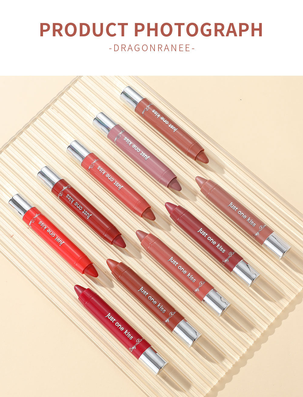 Solid Moist Lipstick Crayon – Long-Lasting Moisturizing Lip Color