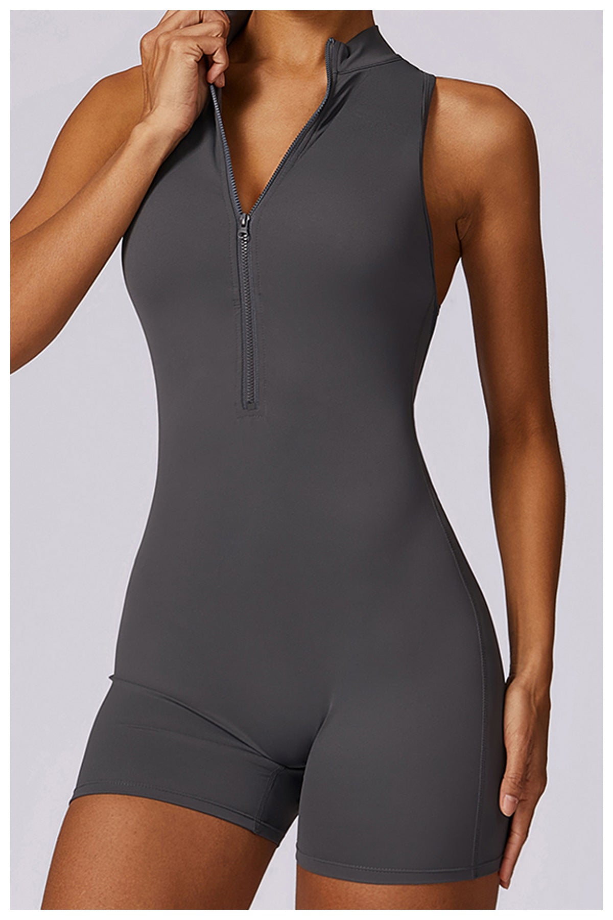 Fitness Yoga Jumpsuit with Zipper