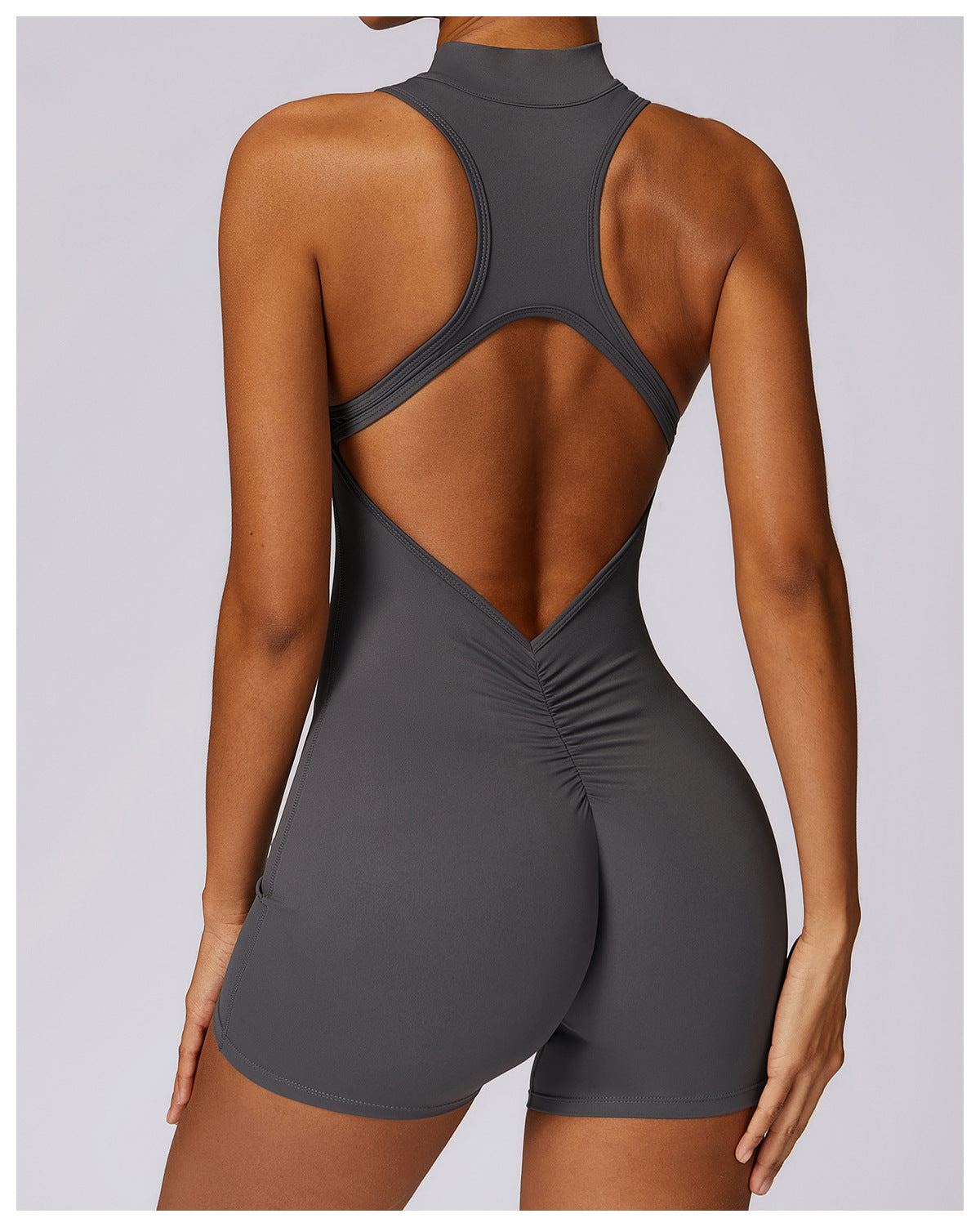 Fitness Yoga Jumpsuit with Zipper