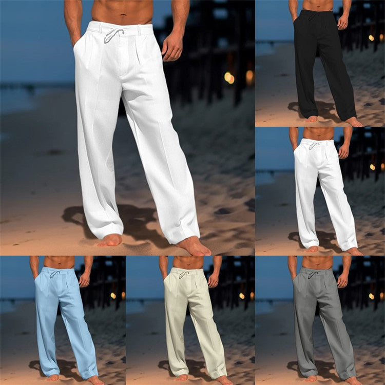 Men’s Casual Wide-Leg Straight Pants