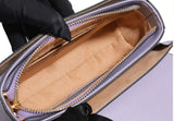 Ladies Cowhide Embroidery Bamboo Handbag