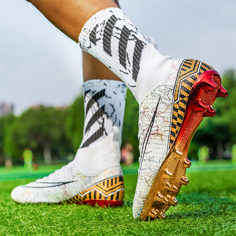 Men’s High-Top Soccer Artificial Grass Training Shoes