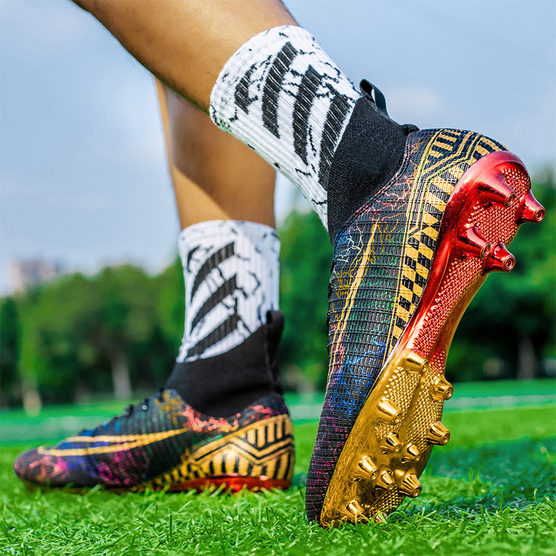 Men’s High-Top Soccer Artificial Grass Training Shoes