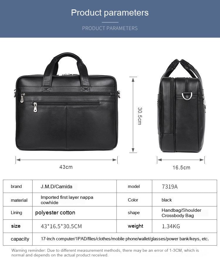 Men’s Leather Handbag Briefcase